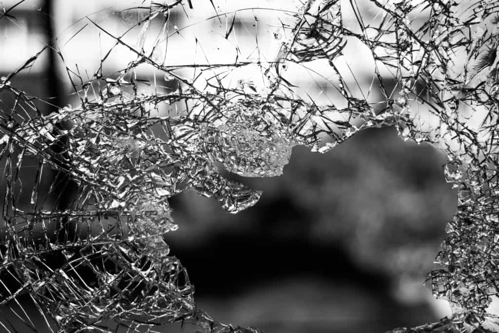 smashed glass